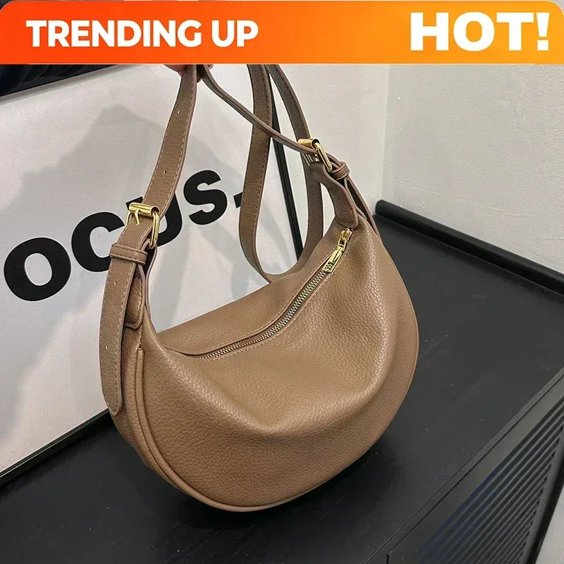 Fashion Solid PU Hobos Shoulde - Luxury Bags On Sales 评论和价格