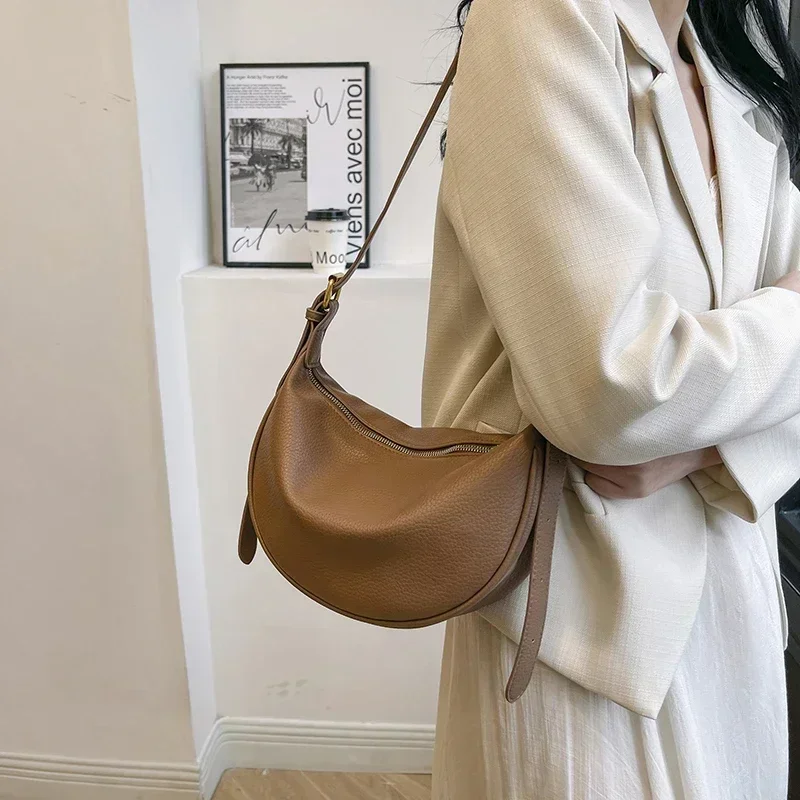 Fashion Solid PU Hobos Shoulde - Luxury Bags On Sales 评论和价格