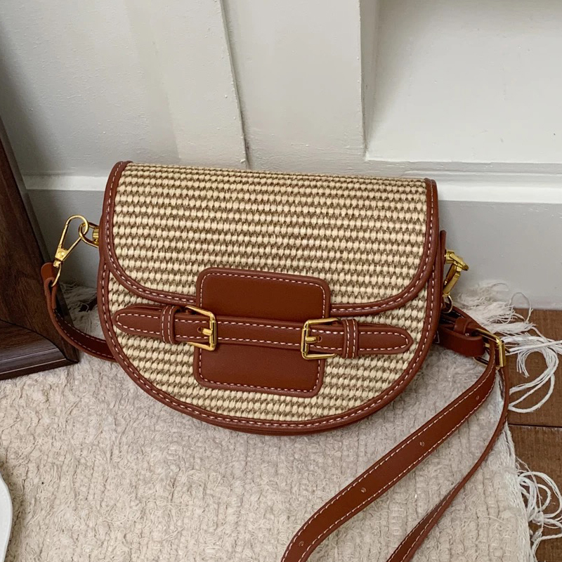 England Style Mini Straw Saddl - Luxury Bags Leather 评论和价格