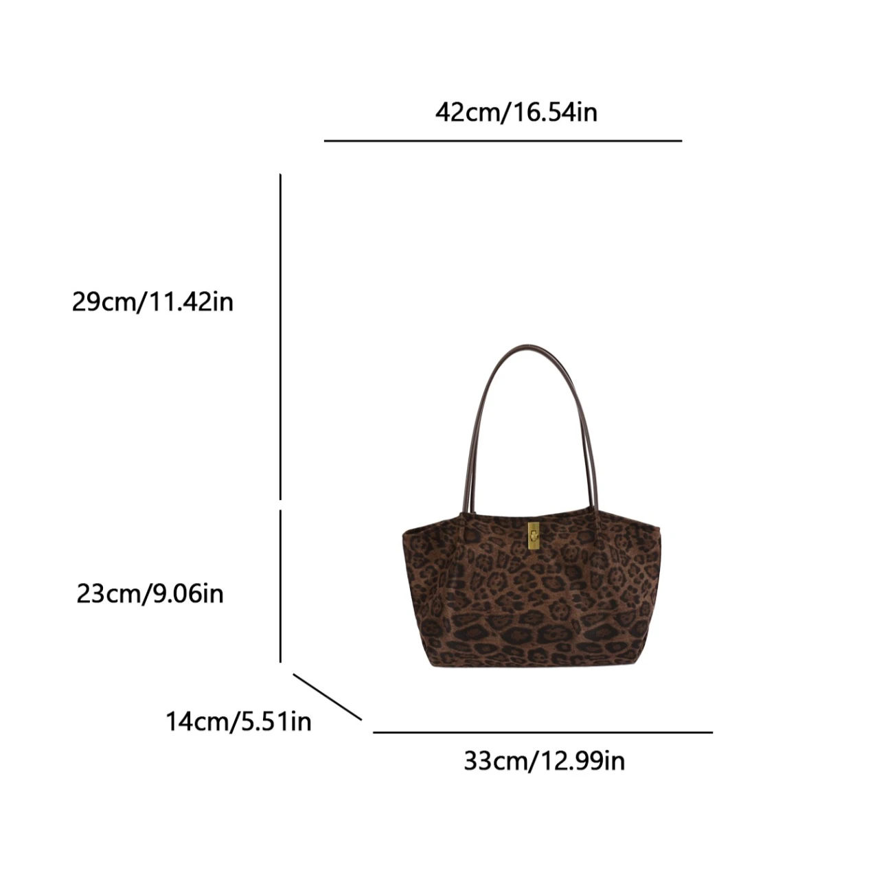 Retro Leopard Print Suede Tote - Luxury Bags Tote 评论和价格